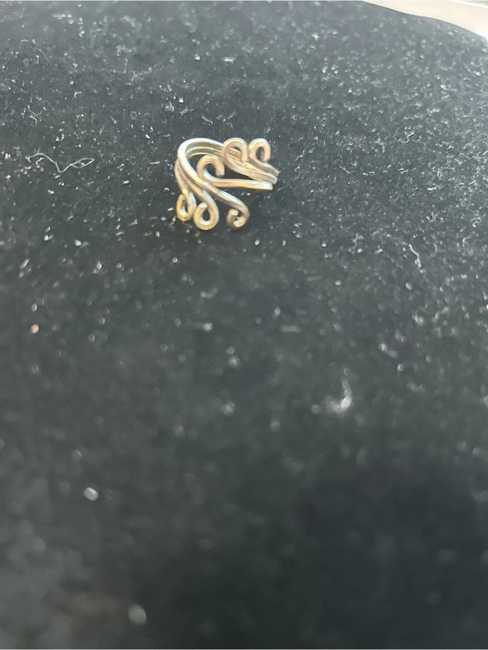 Gold Swirl Open Band Ring - Elegant Women's Jewelry size 7